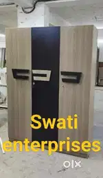New wooden three door almirah wardrobe home furniture