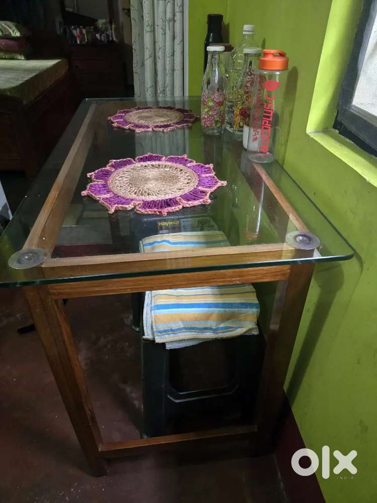 Glass top table