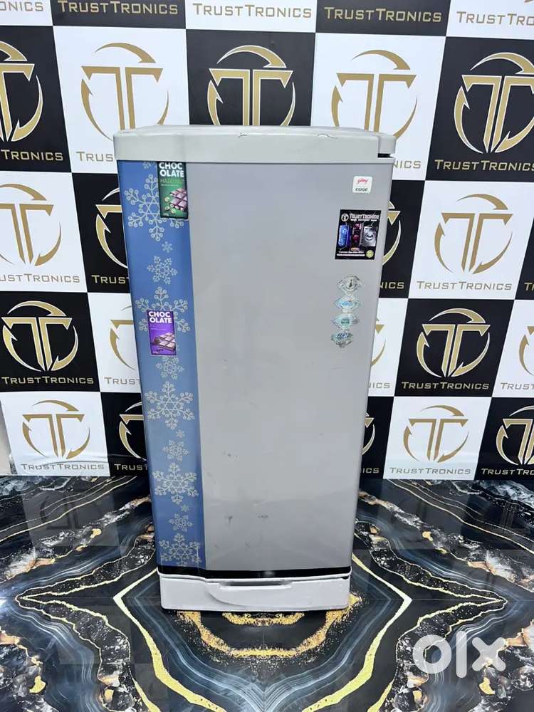 Gry and blue godrej 210ltr single door fridge