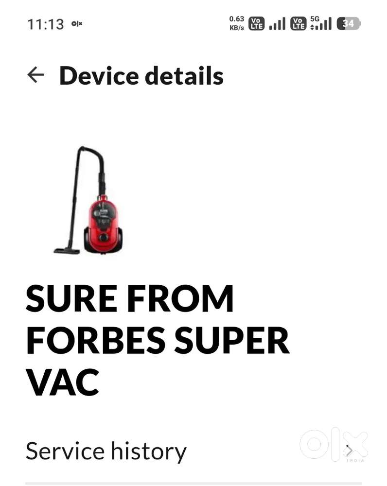 Eureka Forbes vaccum cleaner
