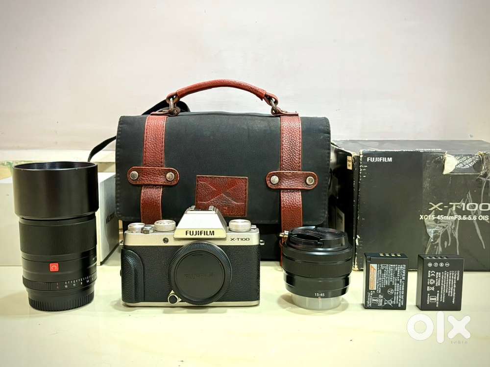 Fujifilm X-T100 Mirrorless Camera with XC 15-45mm & 56MM F/1.4 XF Lens