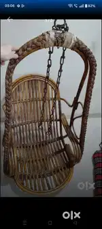 HEAVY QUALITY PRETTY DESIGNED CANE SWING WITH NEW MATTRESS