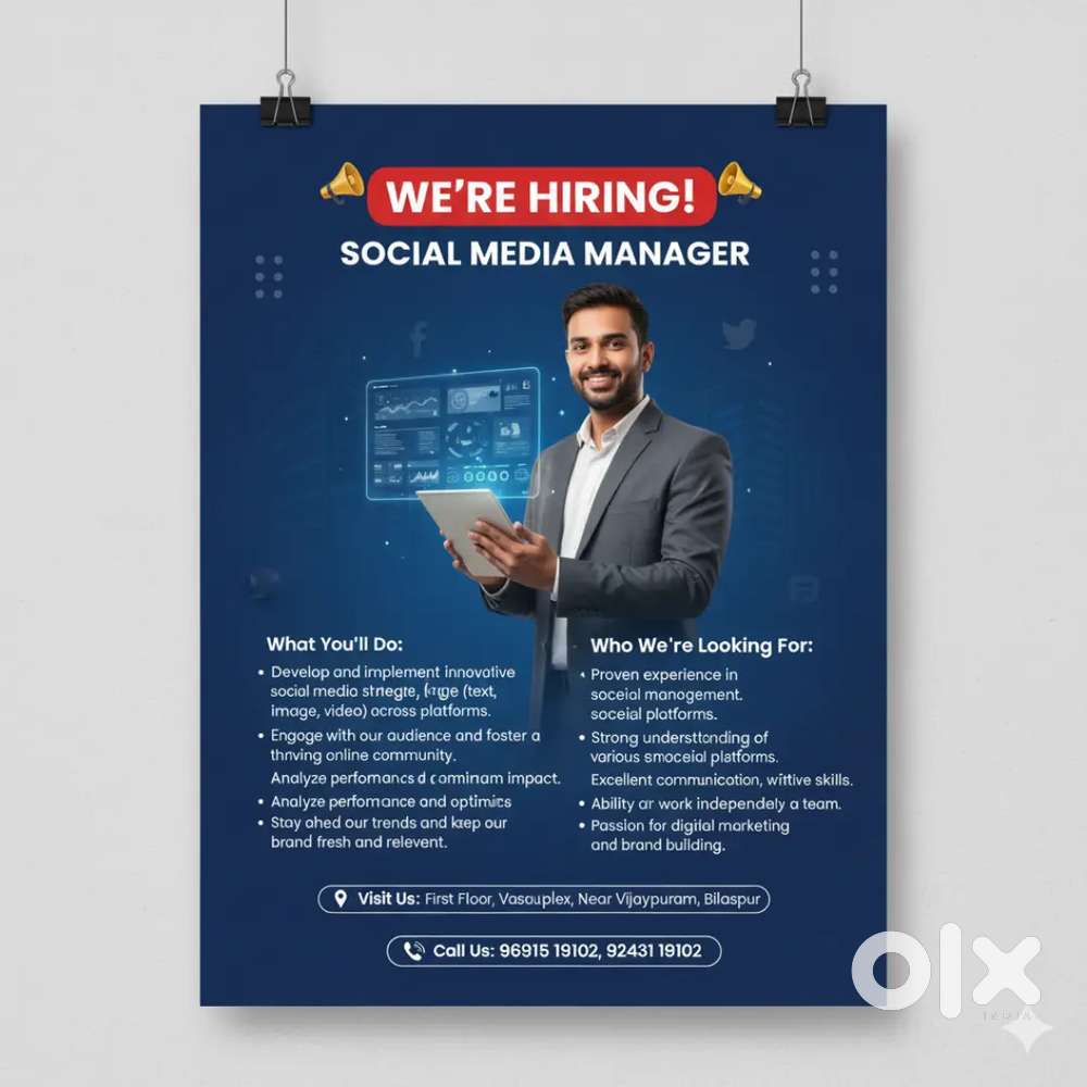 Social media manager required