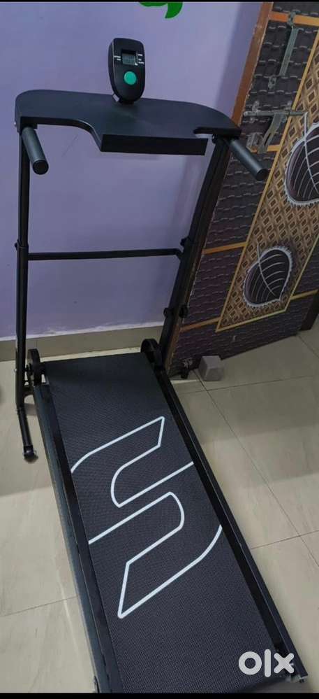 Sparnod Fitness STH-550 Manual Foldable Treadmill for Home Use