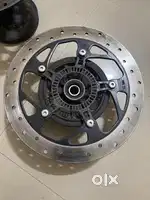 Himalayan 450 front and back wheel hub with disk and abs plate