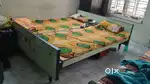 Wooden double bed