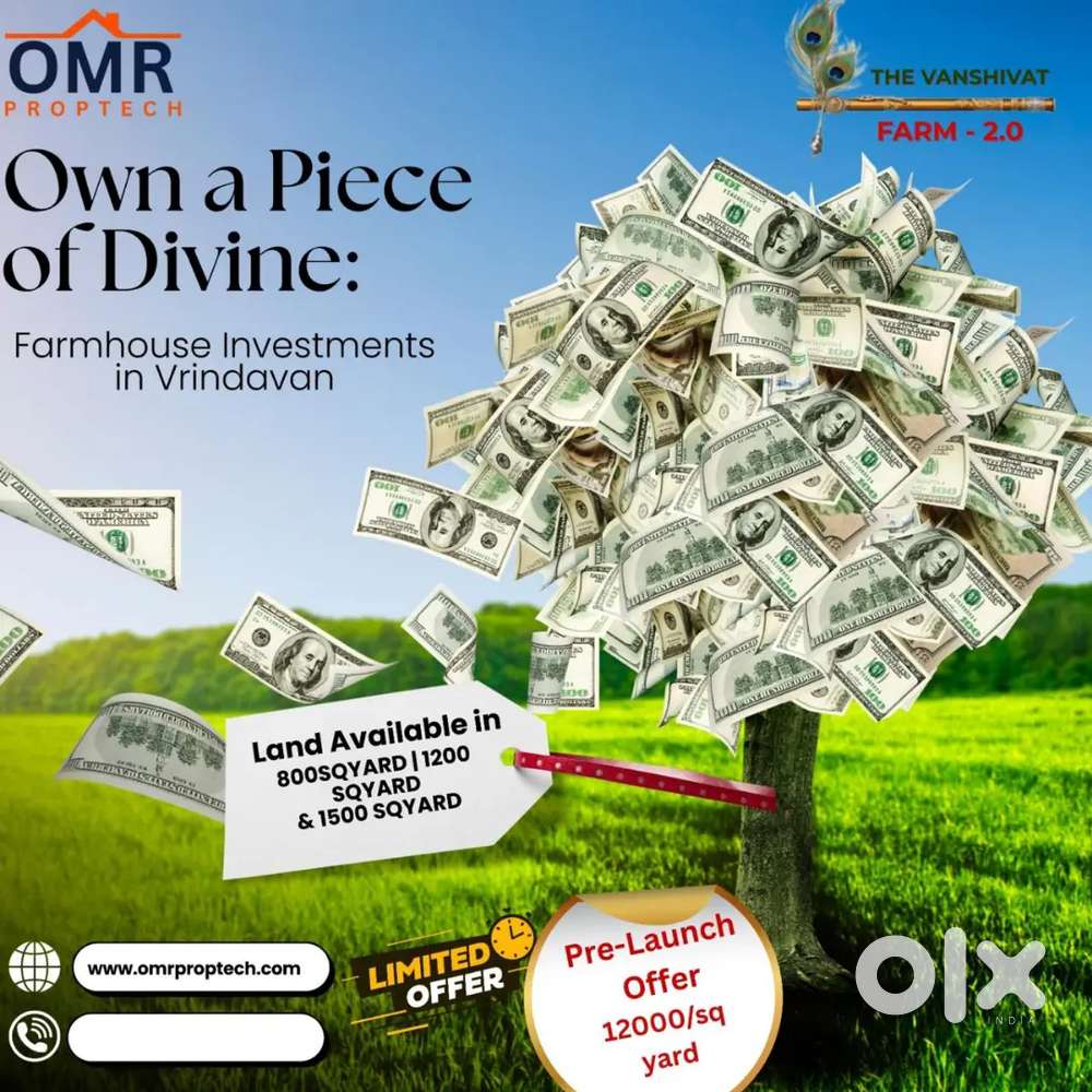 Yamuna expressway vrindavan cut farm house minimum price me