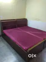 Double bed with mattress
