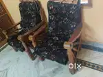 3+1+1 teak wood sofa