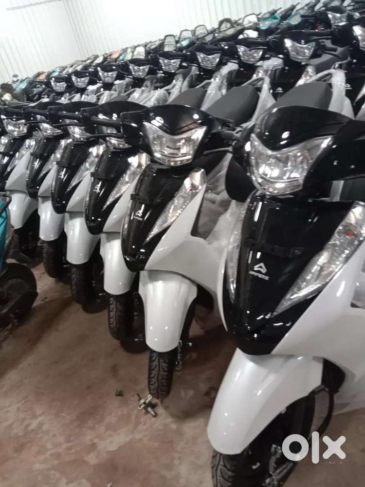 With brand new electric scooty
