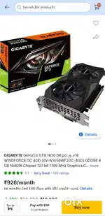 GIGABYTE GEFORCE-GTX-D6-WINDFORCE-OC 4G [Used Graphics card)