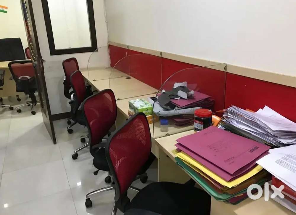 1 Cabin+ 4 Workstation Fully Furnished Office Space For Rent