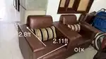 Sofa set 2+1+1 - 3 Puffy -1 sofa chair- 2 Antique Chair + Bed