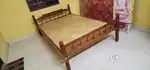 Double  wooden cot with matress combo