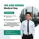 we are hiring a medical representative (Field Job)