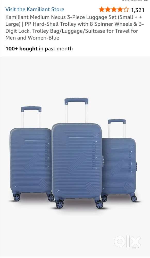 Kamiliant Medium Nexus 3-Piece Luggage Set (Small + + Large)