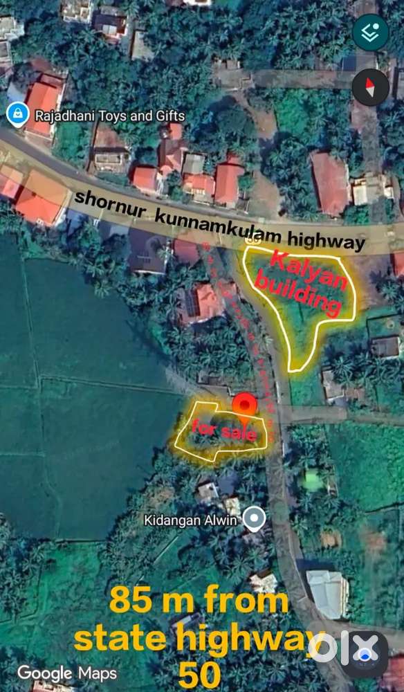 Plot for sale at ottupara, Wadakkachery