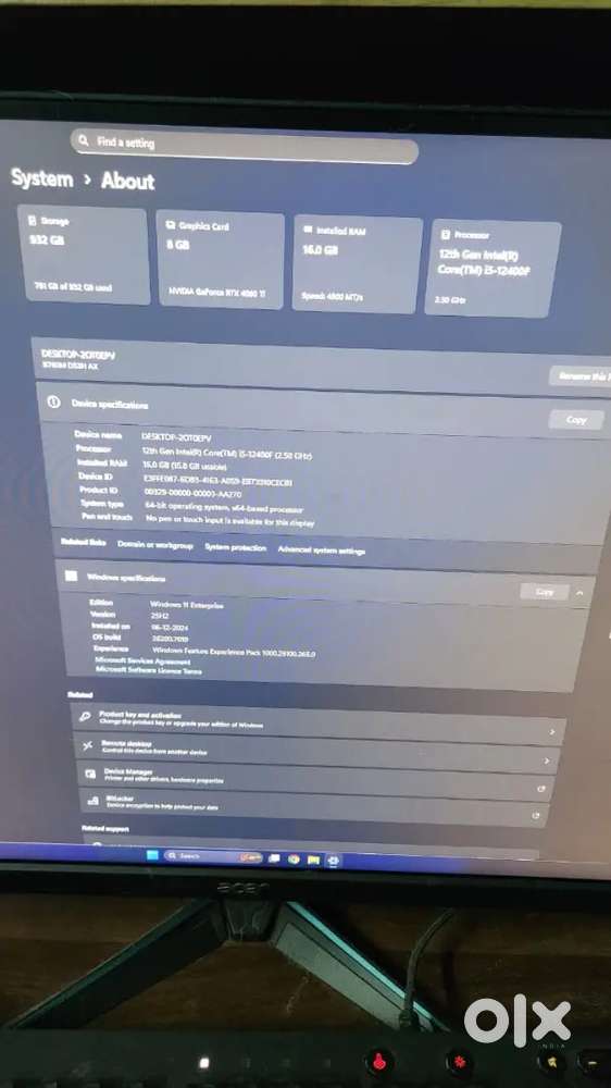 Gaming computer fully assembled with box
