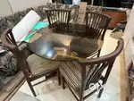 4 Seater Glass Round Dining Table
