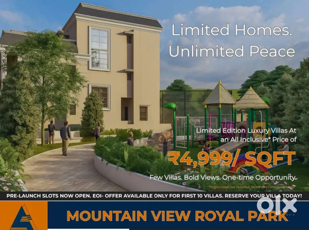 Villa with traffic less road, bang on Highway