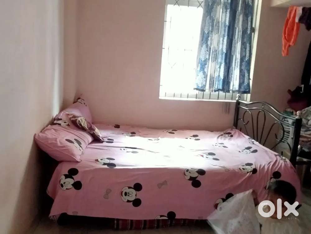 Metal bed with matters