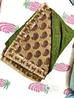 Green Jacquard saree preloved
