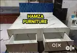 HAMZA FURNITURE New designer stylish look particle wood bed trolley