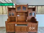 PURE TEEK WOOD TV AND COMPUTER CABINET