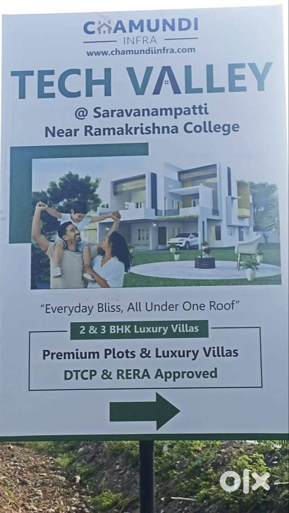 6m (2.2 km)  from idikarai  road Tech valley  plots for sale