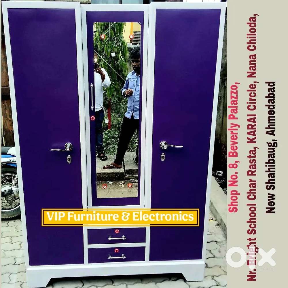 3 DOOR METAL STEEL ALMIRAH TIJORI WARDROBE HEAVY BODY HEAVY WEIGHT