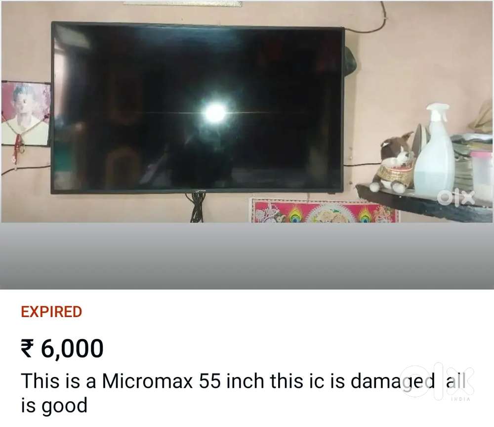 This is a 55 inches maicromex led TV ic is damaged  4 year old