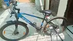 BLUE AND BLACK mountain bike
