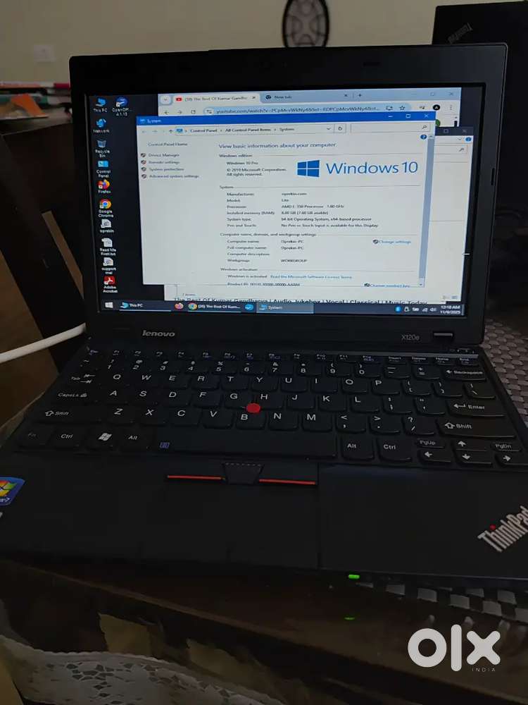 Lenovo X120e 8gb 240gb ssd win 10 laptop