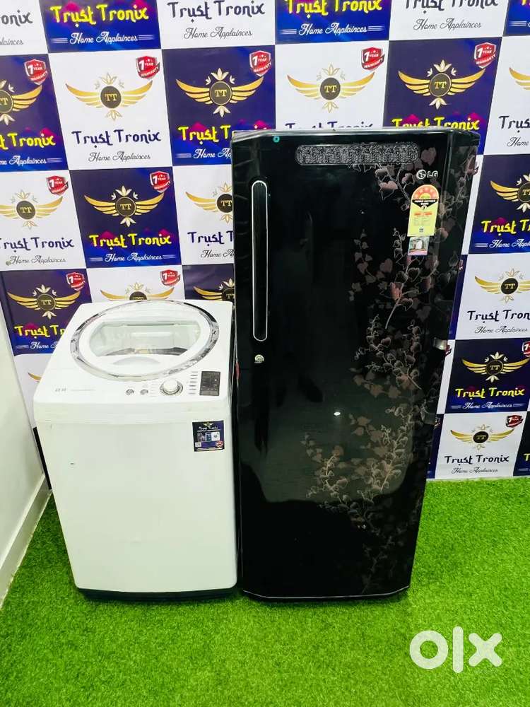 LG 255ltr refurbished single door fridge & IFB washing machine