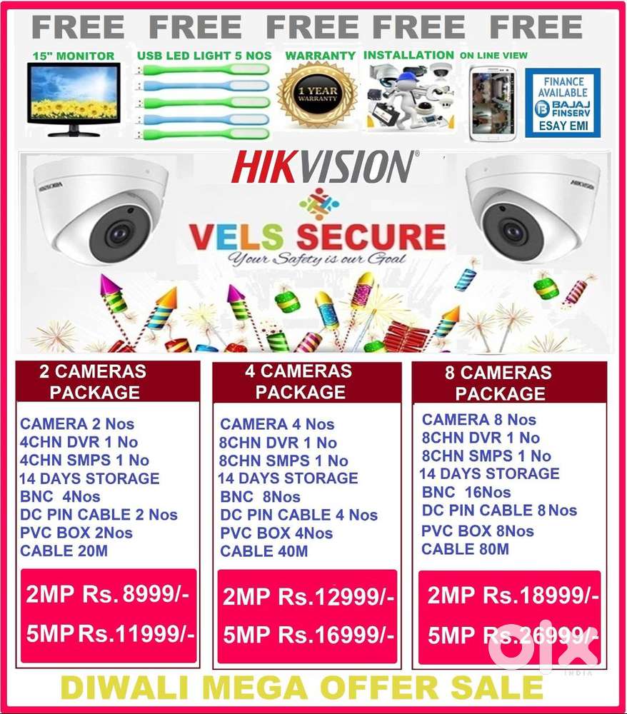 VERY VERY LOWEST PRICE  2MP HIKVISION CCTV CAMERA   DAY & NIGHT VISION