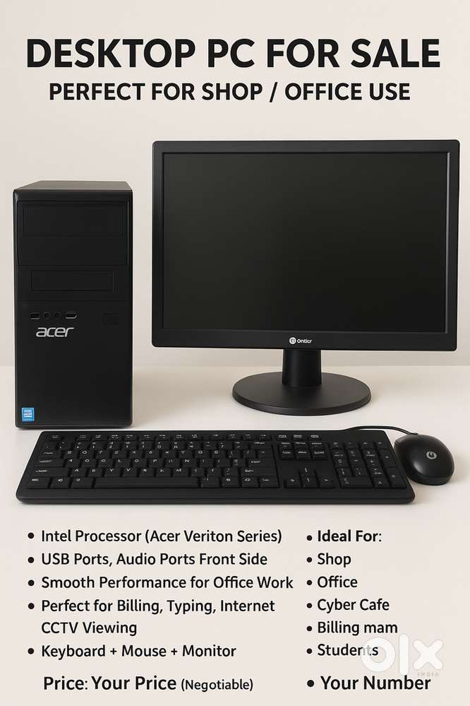 Desktop PC For Sale – Perfect for Shop/Office Use