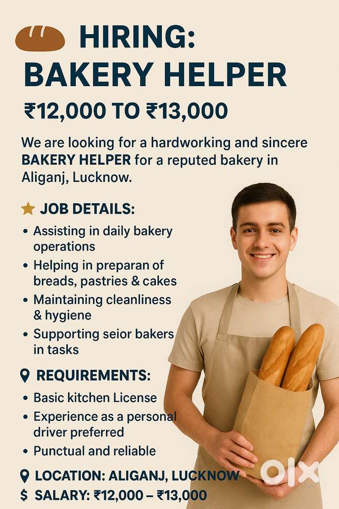 Hiring: Bakery Helper