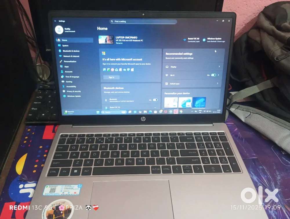 HP 255 G10 15.6 ins 8gb ram 256 SSD. 2DAYS OLD LAPTOP