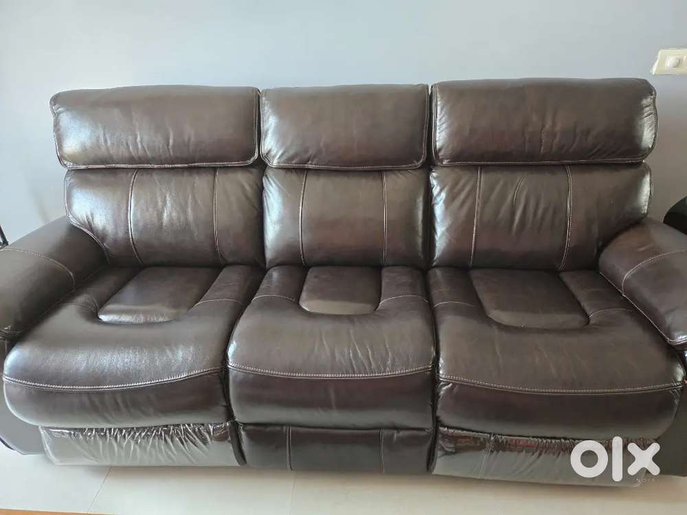 Pure leather 3 seater recliner