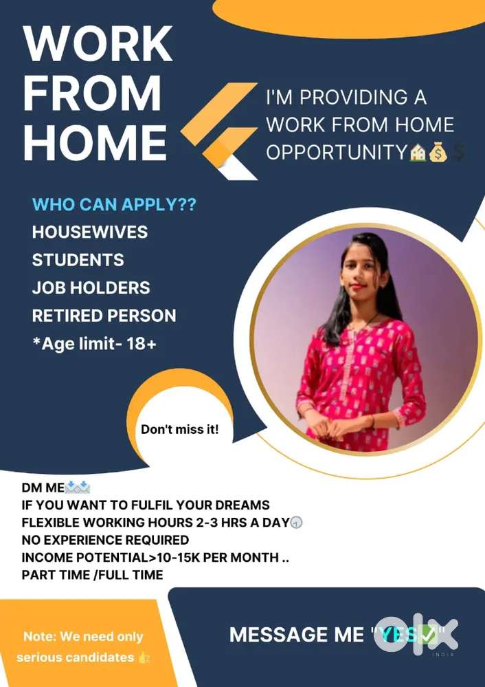 We are providing a work from home opportunity