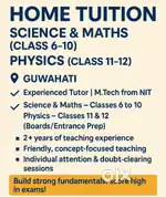 Home Tuition for Science & Maths (Class 6-10) | Physics (Class 11-12)