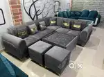 L shape sofa grey colour