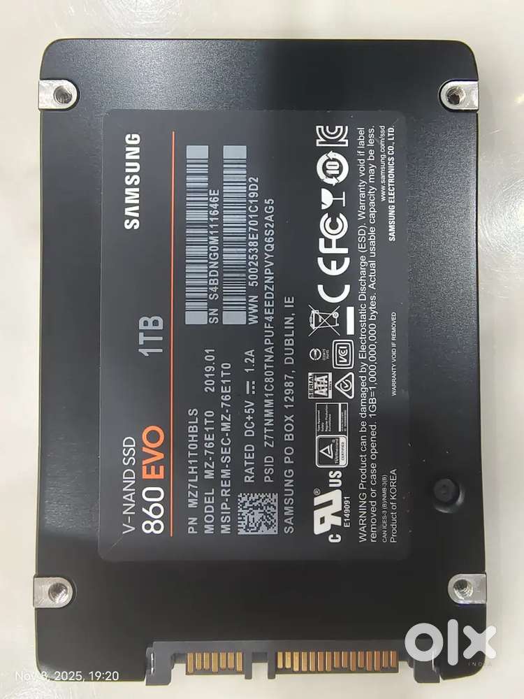 Samsung V Nand SSD 860EVO 1TB