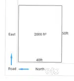 Corner Plot for urgent sale 40ftx50ft North facing