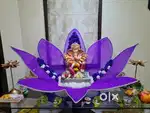 Decoration Setup – Lotus Theme with Lights & Flowers
