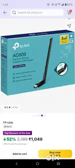 Tp-link archer 600 T2u plus Wi-Fi adapter for computer/Laptop