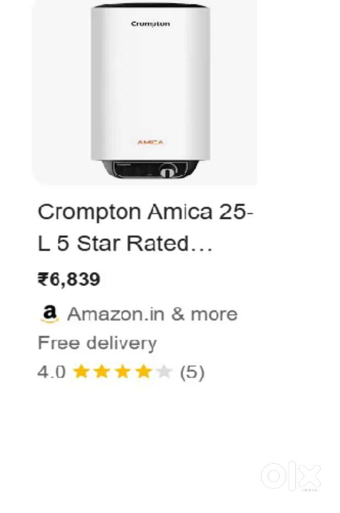 Brand new geyser 25 ltr crompton with warranty