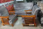 3+1+1 sofa set solid assam teak wood at very affordable price