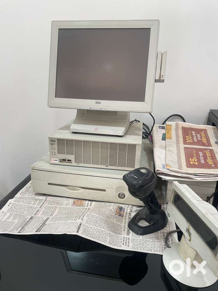 Computer with billing scanner and cash box