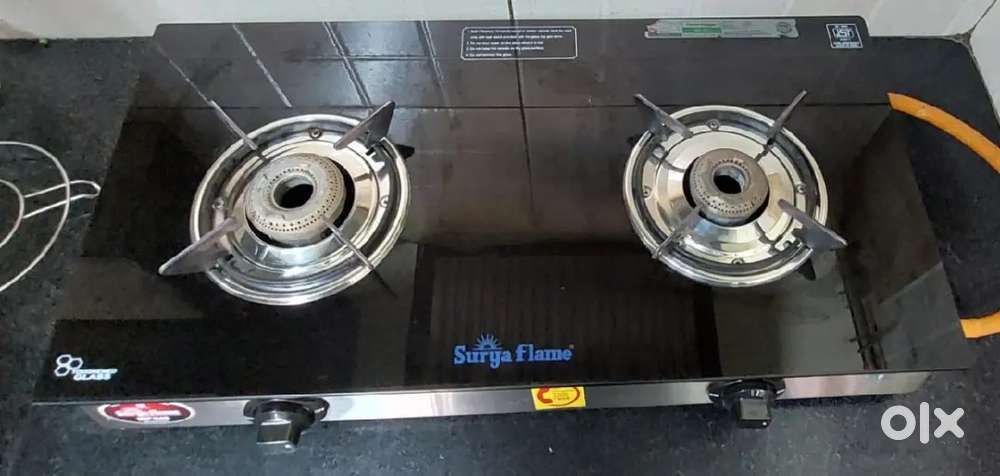 Twin burner glass top stove